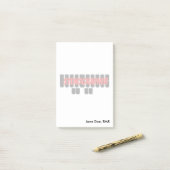 Rote und schwarze Stenograf Steno Post-it Klebezettel (Auf Schreibtisch)