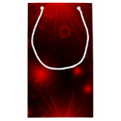 rote und schwarze Sterne personalisiert Kleine Geschenktüte (Rückseite)