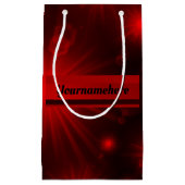 rote und schwarze Sterne personalisiert Kleine Geschenktüte (Vorderseite)