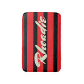 Rote und schwarze Streifen Badematte (Vorderseite Vertikal)