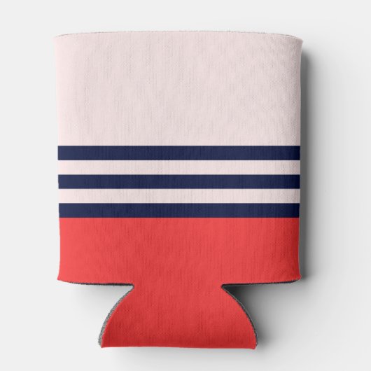 Rote und schwarze Streifen Dosenkühler (Rückseite)