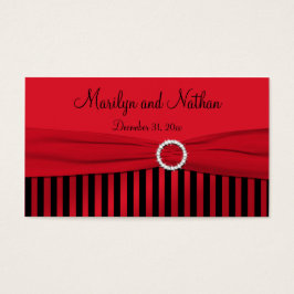 Rote und schwarze Streifen Gastgeschenk Hochzeit