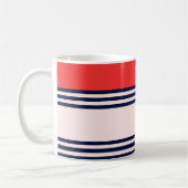 Rote und schwarze Streifen Kaffeetasse (Links)