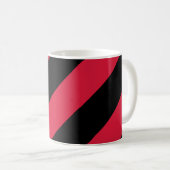 Rote und schwarze Streifen Kaffeetasse (VorderseiteRechts)