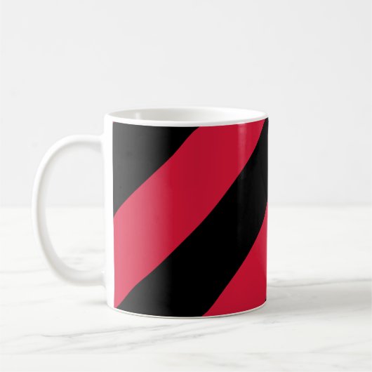 Rote und schwarze Streifen Kaffeetasse (Links)