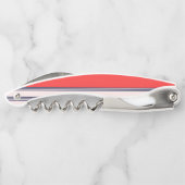 Rote und schwarze Streifen Kellnermesser (Rückseite)