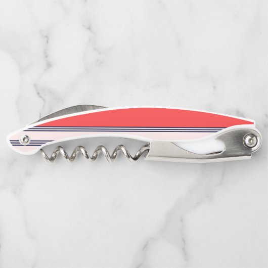 Rote und schwarze Streifen Kellnermesser (Rückseite)