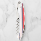 Rote und schwarze Streifen Kellnermesser (Vorderseite)