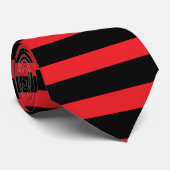Rote und schwarze Streifen-Krawatte Krawatte (Gerollt)