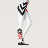 Rote und schwarze Streifen Leggings (Rechts)