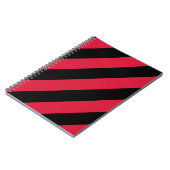 Rote und schwarze Streifen Notizblock (Linke Seite)