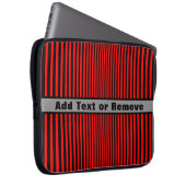 Rote und schwarze Streifen - personalisierbar Laptopschutzhülle (Vorne Rechts)