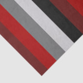 Rote und schwarze Streifen Seidenpapier (Detail)
