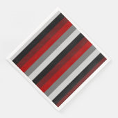 Rote und schwarze Streifen Serviette (Ecke)