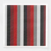 Rote und schwarze Streifen Serviette (Vorderseite)