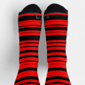Rote und schwarze Streifen Socken (Oben)