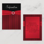 Rote und schwarze Streifenverschlusskarte Begleitkarte (Vorne/Hinten)