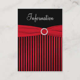 Rote und schwarze Streifenverschlusskarte Begleitkarte