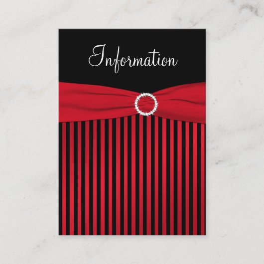 Rote und schwarze Streifenverschlusskarte Begleitkarte (Vorderseite)