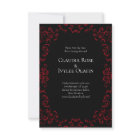Rote und schwarze Swirl Gothic Wedding Save the Da