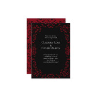 Rote und schwarze Swirl Gothic Wedding Save the Da
