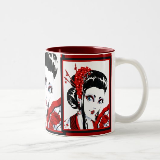 Rote und schwarze Tasse (Rechts)