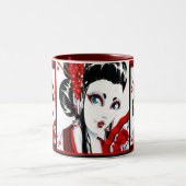 Rote und schwarze Tasse (Mittel)