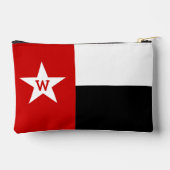 Rote und schwarze Texas-Flagge Zubehörtasche (Rückseite)