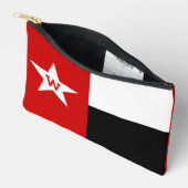 Rote und schwarze Texas-Flagge Zubehörtasche (Offen)