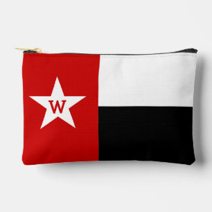 Rote und schwarze Texas-Flagge Zubehörtasche
