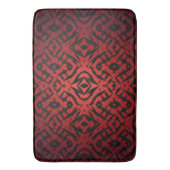 Rote und schwarze Tribal-Muster Badematte (Vorderseite Vertikal)