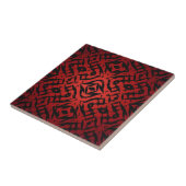 Rote und schwarze Tribal-Muster Fliese (Seite)