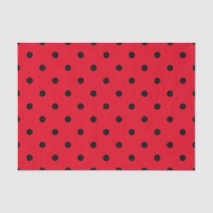 Rote und schwarze Tupfen Seidenpapier