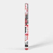 Rote und schwarze Typografie - Multilingual Vielen Samsung Galaxy Hülle (Rechte Seite)