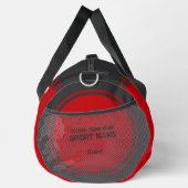 Rote und schwarze typografiebasierte Design-Gymtas Duffle Bag (Rechts)