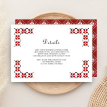 Rote und schwarze ukrainische Stickerei Hochzeitsd