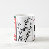 Rote und Schwarze und Whtie Tasse (Mittel)