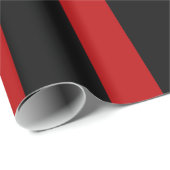 Rote und schwarze vertikale Streifen Geschenkpapier (Rolleneckpunkt)