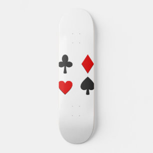 Rote und schwarze vier Farben weiße Skateboards