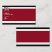 Rote und schwarze Visitenkarten Visitenkarte (Vorne/Hinten)