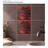 Rote und schwarze Wand Fliese