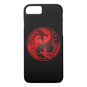 Rote und schwarze Yin Yang Drachen Case-Mate iPhone Hülle