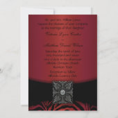 Rote und schwarze Zebra Hochzeitseinladungen Einladung (Rückseite)