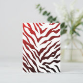 Rote und schwarze Zebrastreifen Postkarte (Stehend Vorderseite)