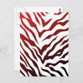 Rote und schwarze Zebrastreifen Postkarte (Vorne/Hinten)