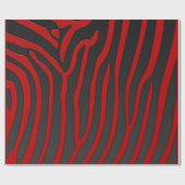 Rote und schwarze Zebrastreifen - Tierfarbe Geschenkpapier (Flach)