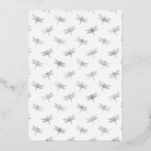 Rote und Silberblume Folieneinladung (Rückseite)