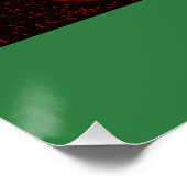 Rote und silbrig weiße Blume Poster (Ecke)
