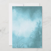 Rote und türkisfarbene Poppy Blumenhochzeit Einladung (Rückseite)