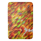 Rote und verchromte gelbe Flecken, warme Farben Badematte (Vorderseite Vertikal)